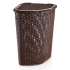 Корзина (52 л) с крышкой угловая Dunya plastik (ротанг) - 1 