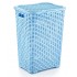 Корзина (60 л) с крышкой Dunya plastik (ротанг) - 1 