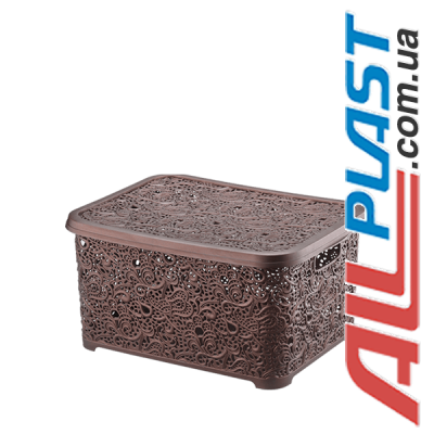 Корзина (28л) АЖУР с крышкой Elif Plastik Корзина (28л) АЖУР с крышкой Elif Plastik