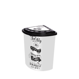 Корзина для белья угловая с рисунком Белый кофе "ELIF" Корзина для белья угловая с рисунком Белый кофе "ELIF"