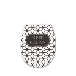 Сиденье для унитаза пластик с рисунком Keep clean "ELIF"