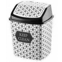 Ведро для мусора 5л с рисунком Keep clean "ELIF" Ведро для мусора 5л с рисунком Keep clean "ELIF"
