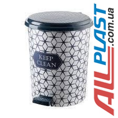 Ведро с педалью 10л с рисунком Keep clean "ELIF" Ведро с педалью 10л с рисунком Keep clean "ELIF"