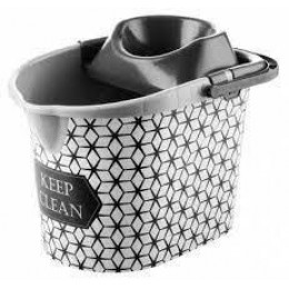 Ведро МОП с отжимом с рисунком Keep clean 13л "ELIF"