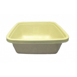 Миска (таз) 6л квадратная кремовая "LAM"